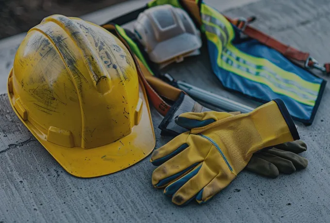 Construction worker in full PPE on a BC job site — JEGO Cleaning Services safety standards