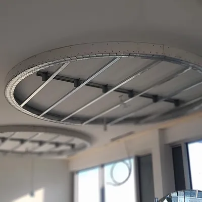 Steel framing circular ceiling detail